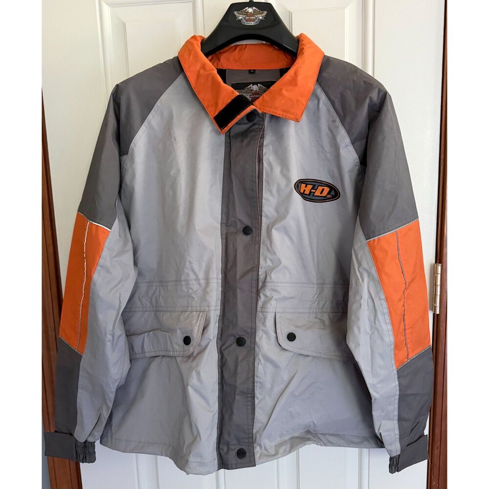 Vintage 2004 Harley Davidson Women’s 2-Piece Motorcycle Rain Suit Size L Y2K